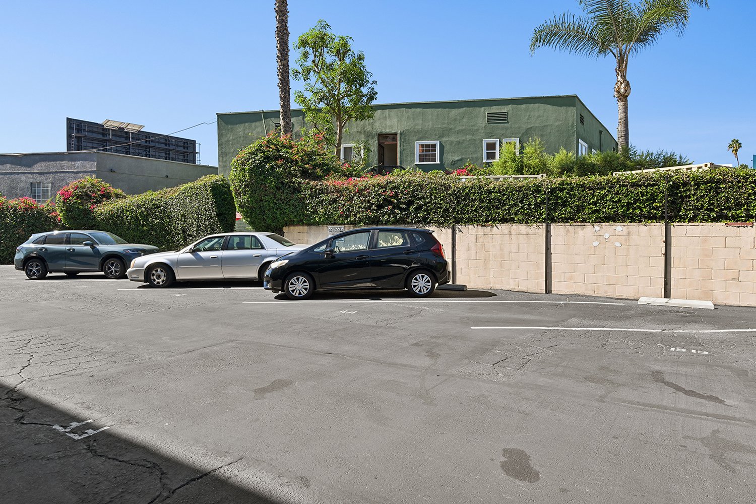 Parking lot at Cahuenga Apartments