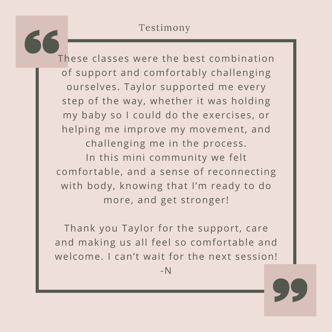 What our momma's are saying about Dr. Taylor's Postpartum program.

Next session begins May 7 &amp; 8th
Foundations &amp; Advanced programs to match your recovery, your goals, &amp; your health. 

DM for details.