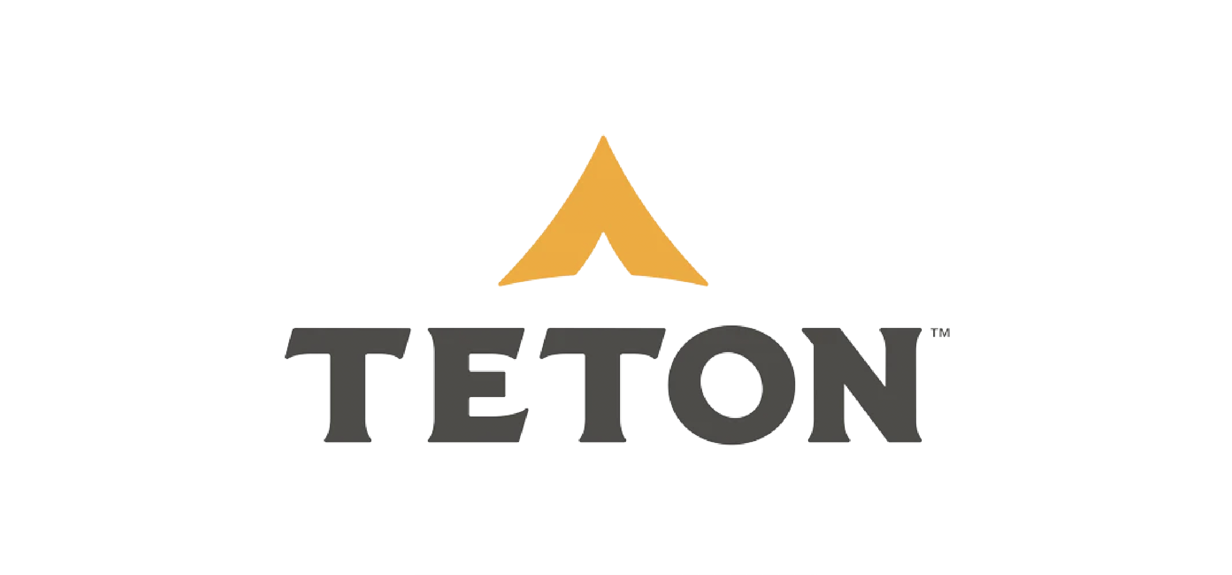 Teton logo with stylized orange triangle.