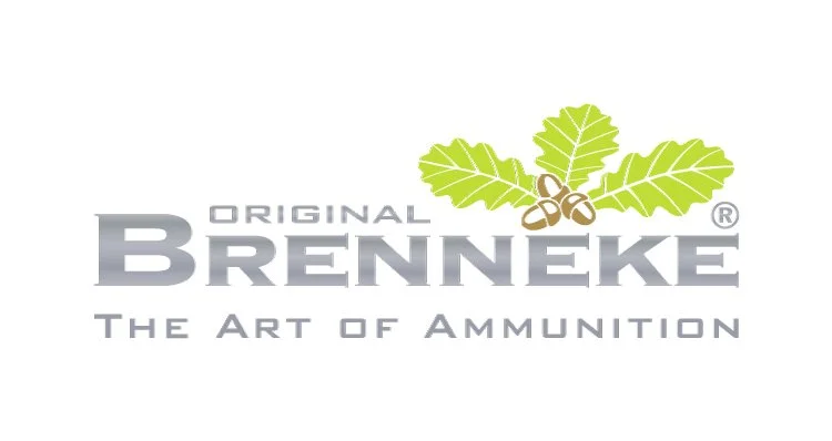 Logo of Original Brenneke featuring oak leaves and acorns, with the slogan 'The Art of Ammunition.'