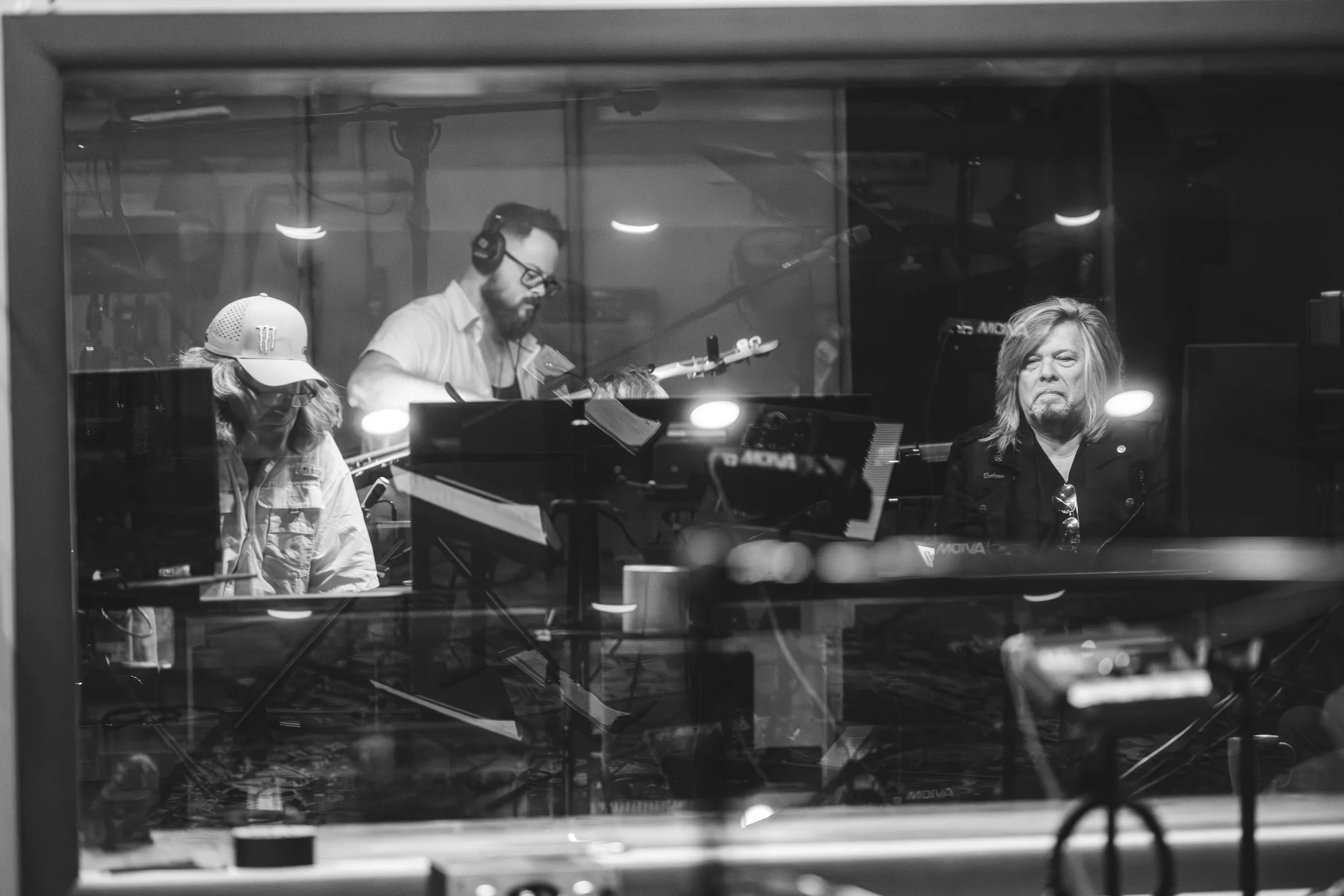 Bobby Capps and Jerry Riggs of 38 Special during the making of their latest album, Milestone at Real2Reel Studios