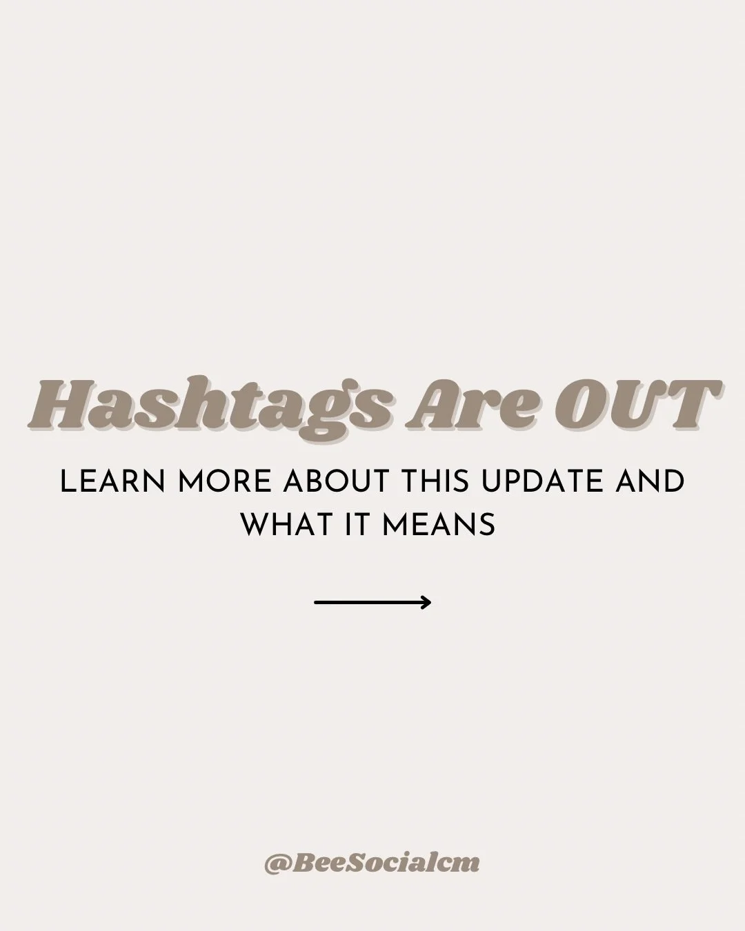 Hashtags are officially taking a back seat.🙅🏼&zwj;♀️

Instagram now limits posts to just three hashtags, and the algorithm no longer relies on them to understand your content. Instead, it reads keywords in your captions, on screen text, spoken word
