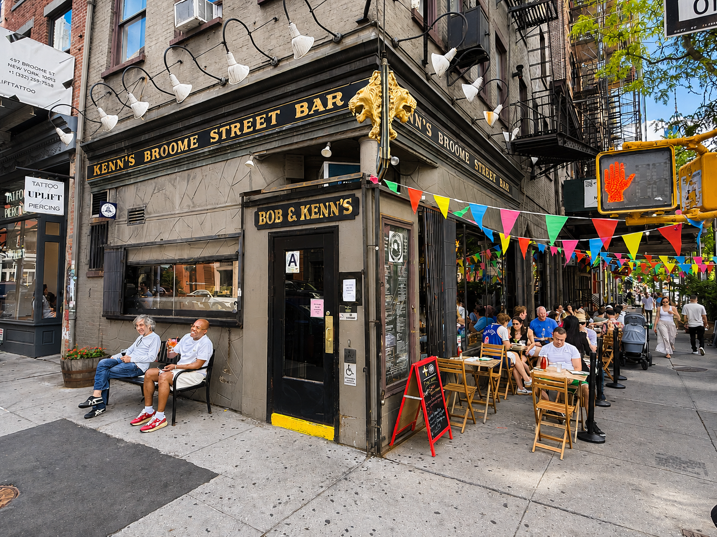 Kenn's Broome Street Bar on the corner of Broome Street in SoHo, Manhattan