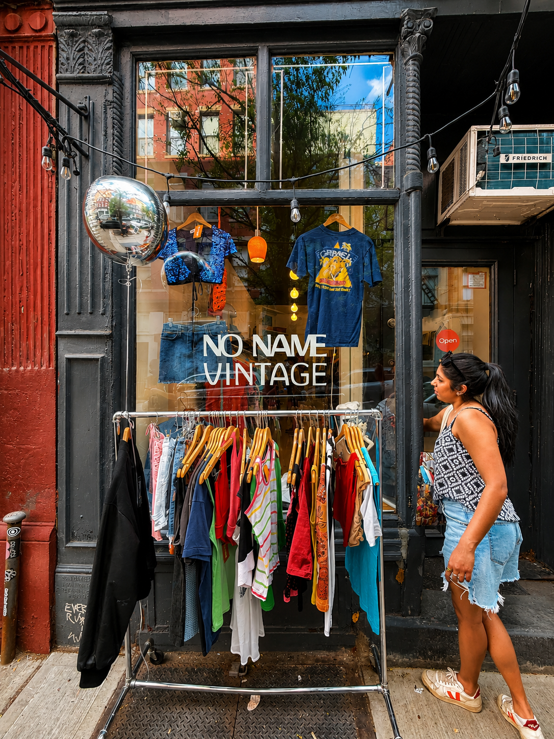 No Name Vintage boutique in SoHo featuring curated vintage clothing