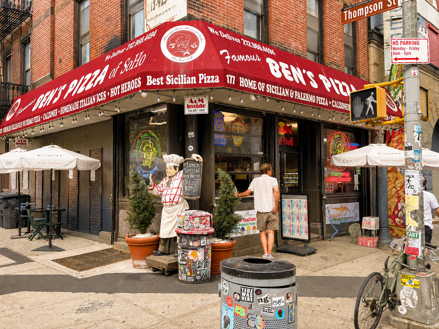 Ben's Pizza of SoHo at the corner of Thompson Street and Prince Street
