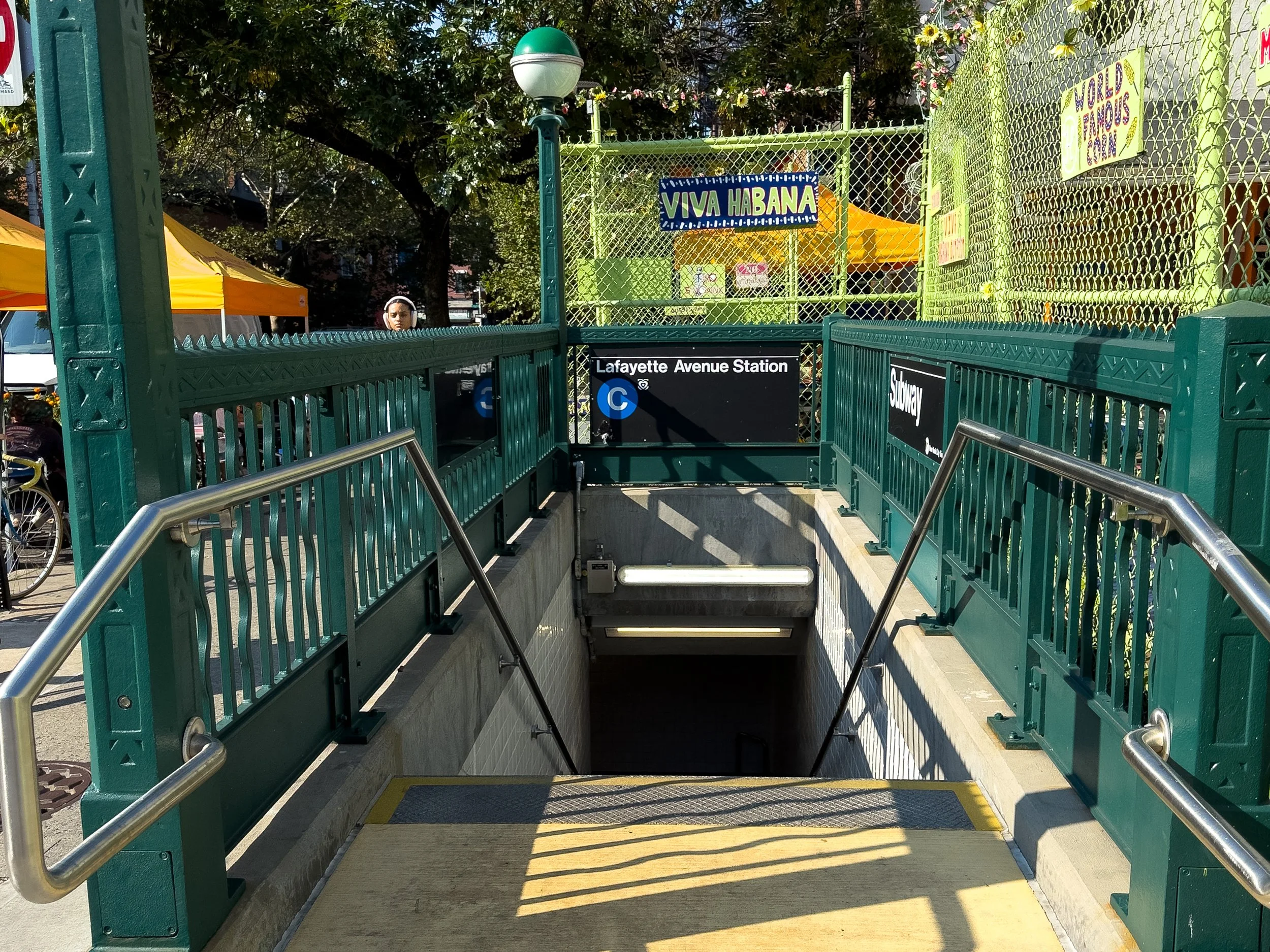 MTA (C) Line Subway Station on Lafayette Street in Fort Greene, Brooklyn