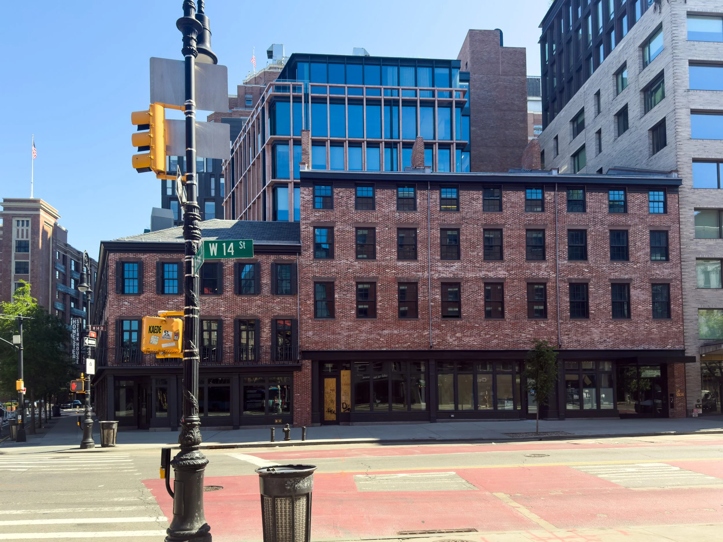 Mixed historic and contemporary residential buildings along West 14th Street in Chelsea, Manhattan, NYC, reflecting the neighborhood’s evolving real estate landscape.