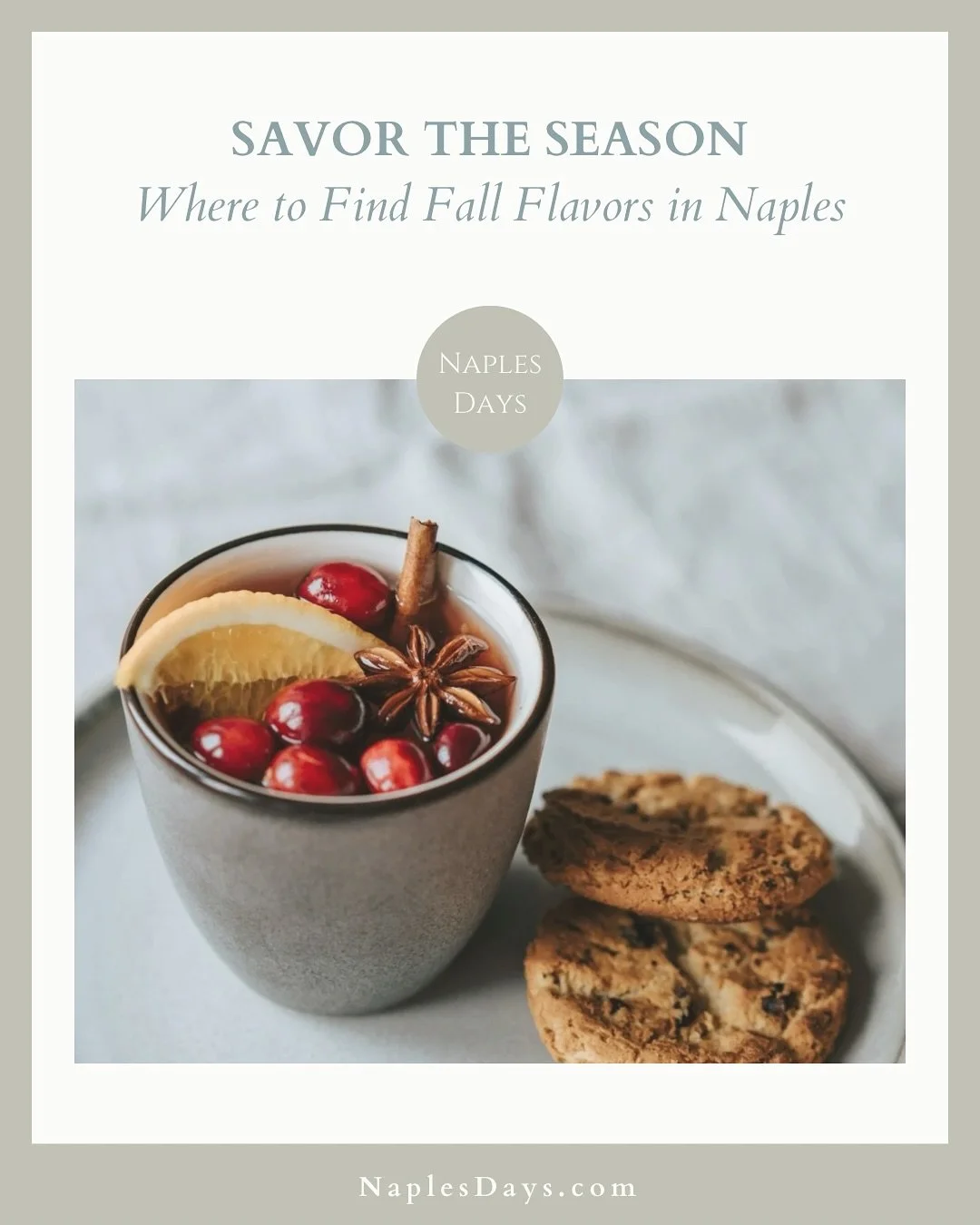 Naples might not experience the crisp air and changing leaves of fall, but local caf&eacute;s and restaurants are channeling the season all the same, through spiced drinks, warm dishes, and autumn-inspired menus.

This week on the site, we&rsquo;re s