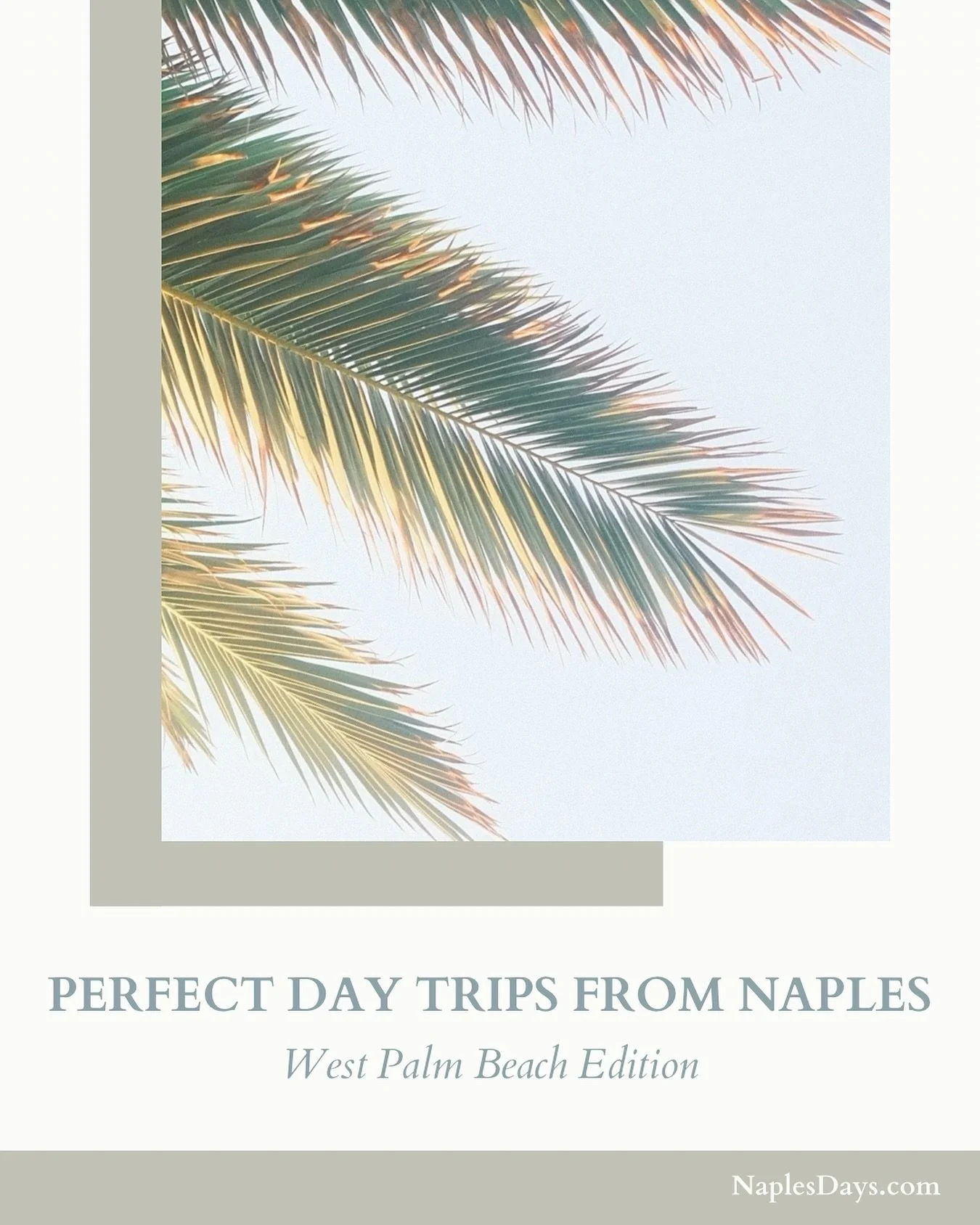 Need a little getaway that&rsquo;s close to home? Sometimes a change of coast is all it takes. 🌴✨

This week on the site, we&rsquo;re sharing Two Perfect Day Trips from Naples to West Palm Beach, one for the elegance seekers, and one for the artsy w