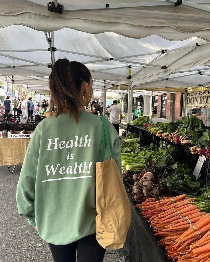 Girl at farmers market