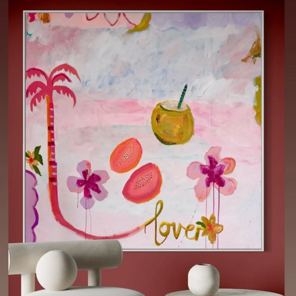 Sold Lover 🤍🌸❤️

This one has always had my heart and I&rsquo;m so happy it will have a new home. 

🌸✨🌈🥹❤️⚡️
#soldart #newy