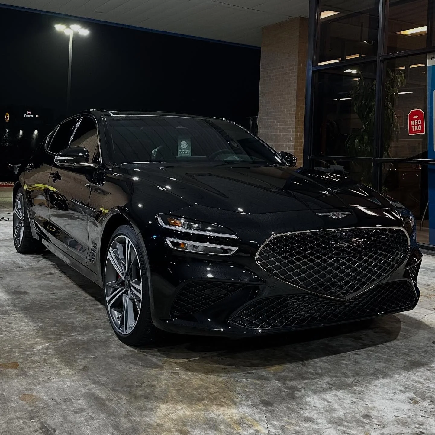 Genesis G70 after @glassparency graphene coating. #detailing #autodetailing
