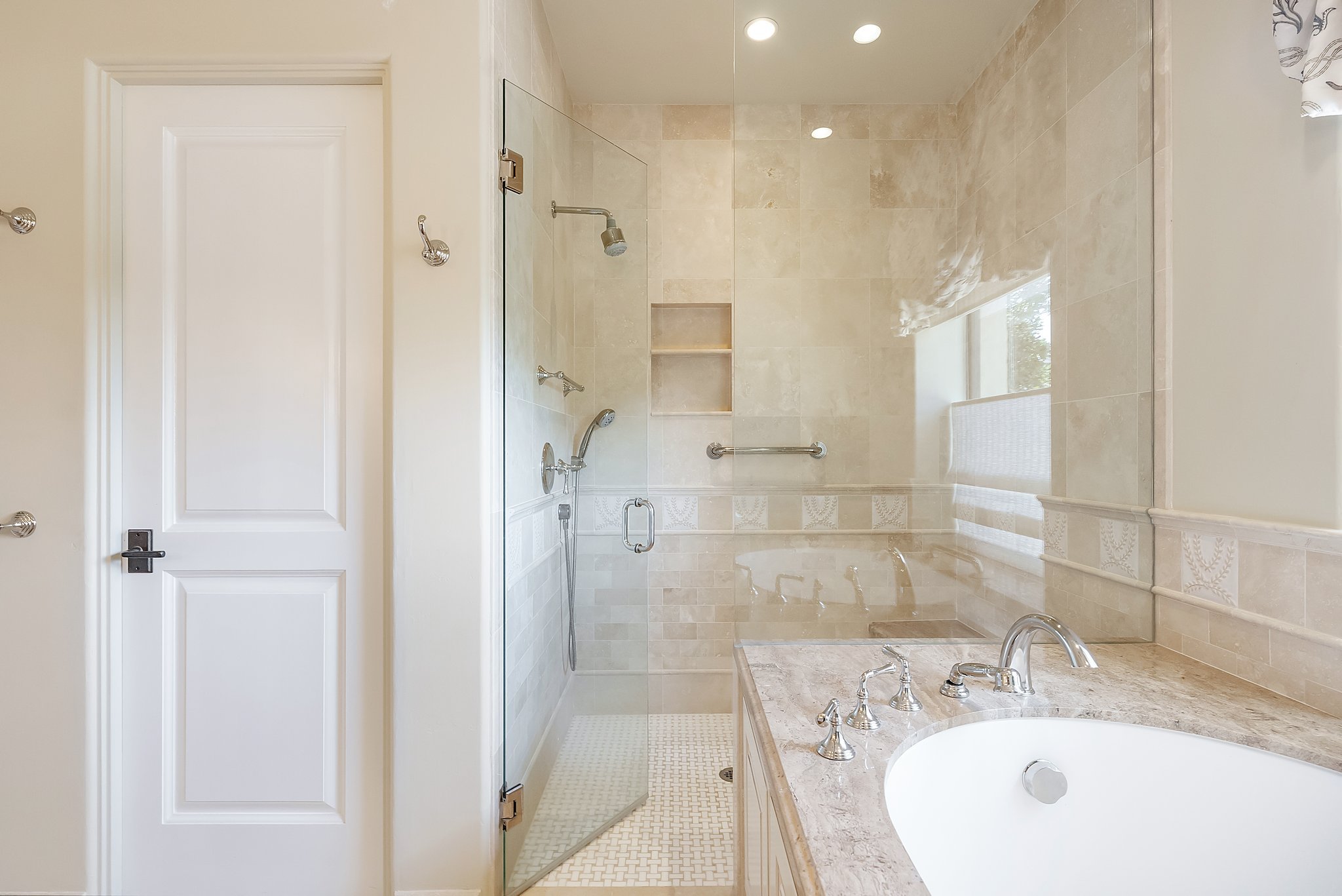 Beautiful Tile Shower and Seperate Toliet Room