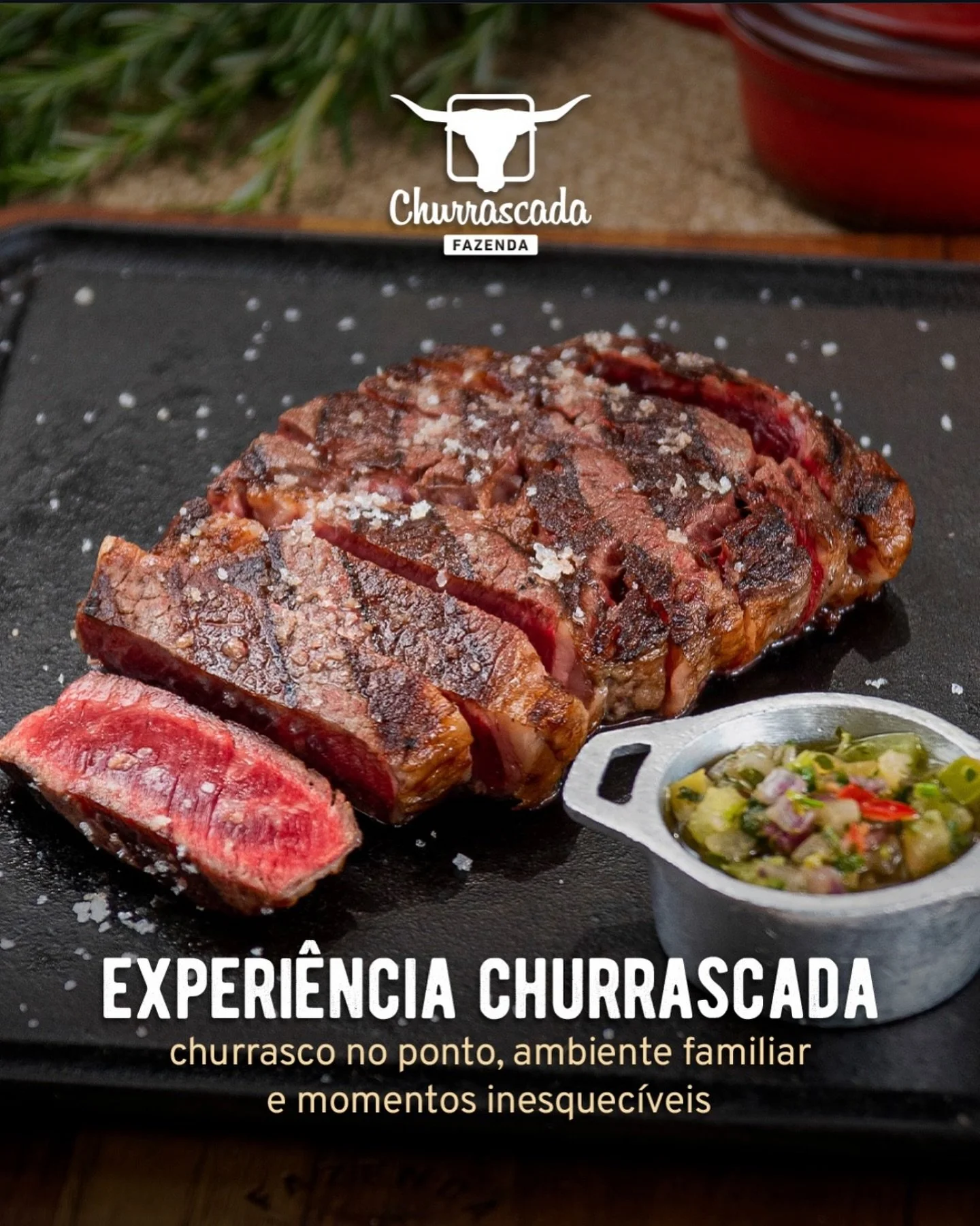 Experi&ecirc;ncia que tem sabor de mem&oacute;ria boa.
Na Fazenda Churrascada, cada corte &eacute; tratado com respeito ao fogo e &agrave; tradi&ccedil;&atilde;o e servido em um ambiente pensado para reunir quem voc&ecirc; ama.

Vem viver momentos in