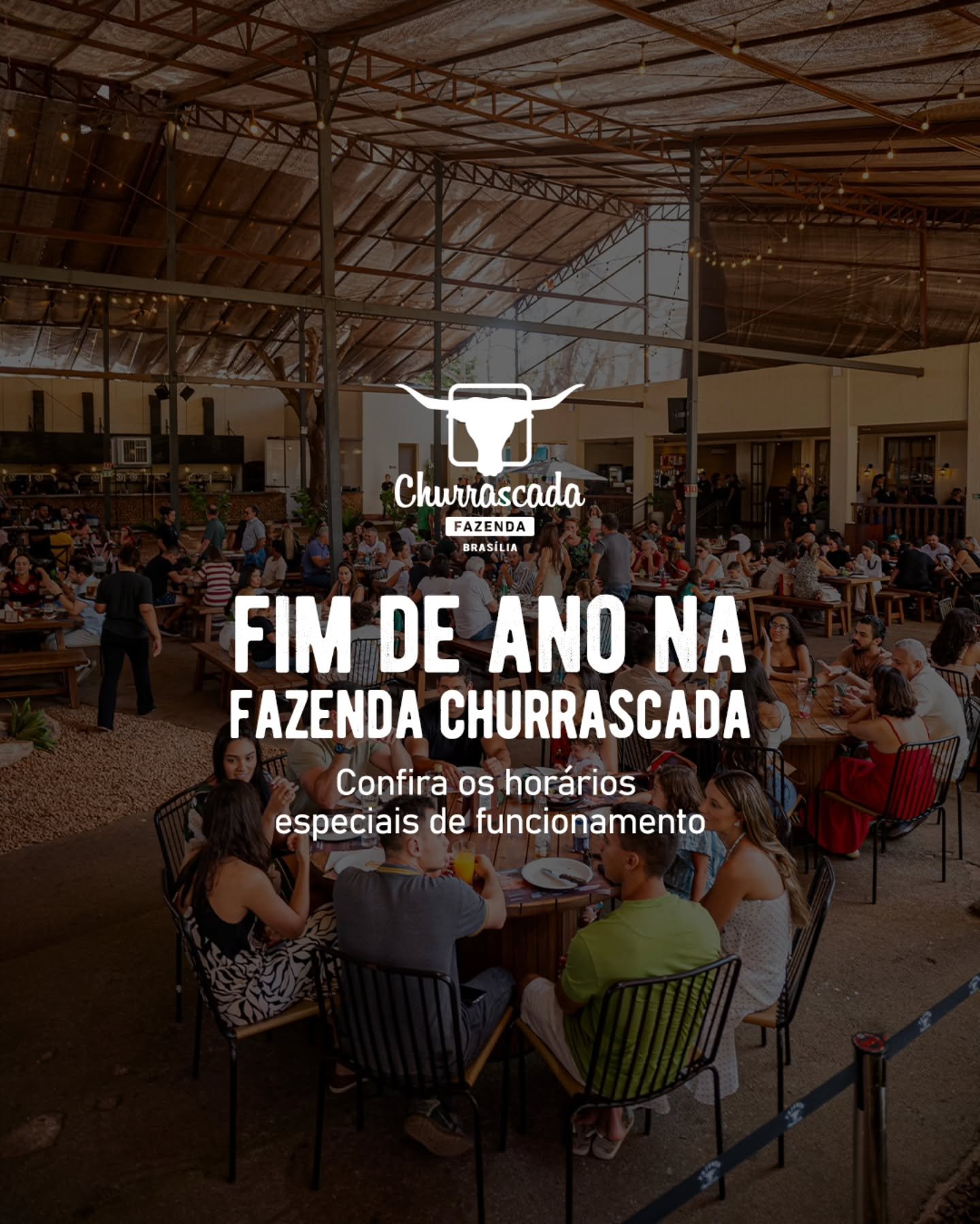O ano est&aacute; acabando, mas ainda d&aacute; tempo de viver a experi&ecirc;ncia da Fazenda! 🤠

Confira o nosso funcionamento especial de fim de ano e venha fechar 2025 do jeito que merece.

Mesa cheia, fogo aceso, bons brindes e o clima especial 