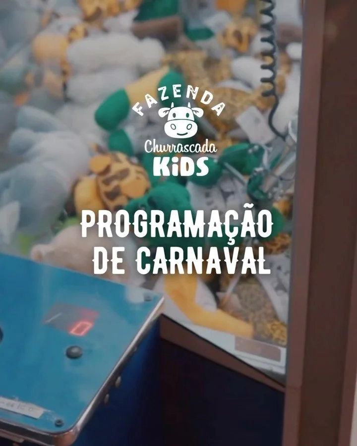 Carnaval na Fazenda &eacute; sin&ocirc;nimo de alegria para toda a fam&iacute;lia 🎉

De sexta a ter&ccedil;a (13/02 a 17/02), nossa &Aacute;rea Kids ter&aacute; programa&ccedil;&atilde;o especial com:
🎨 Oficina de slime
🎭 Pintura facial
🔥 Queimad