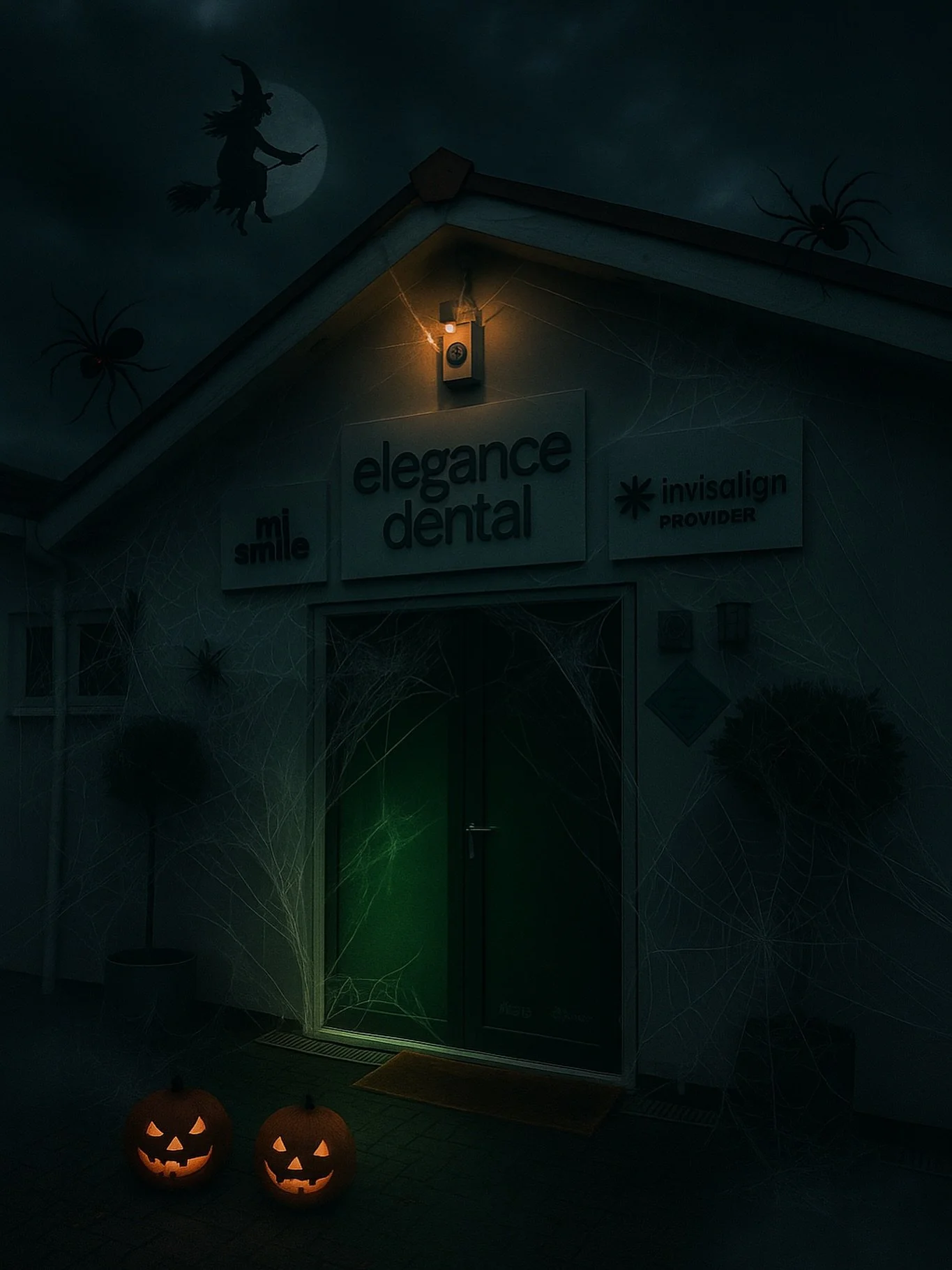👻 IT&rsquo;S HALLOWEEN 👻

After hours on Halloween&hellip; things get a little spooky at Elegance Dental 👀

🎃 Pumpkins glowing
🧙🏼&zwj;♀️ Witches flying
😈 Dream smiles never hiding

#elegancedental #elegancedental1 #mismilecommunity #mismilerwi