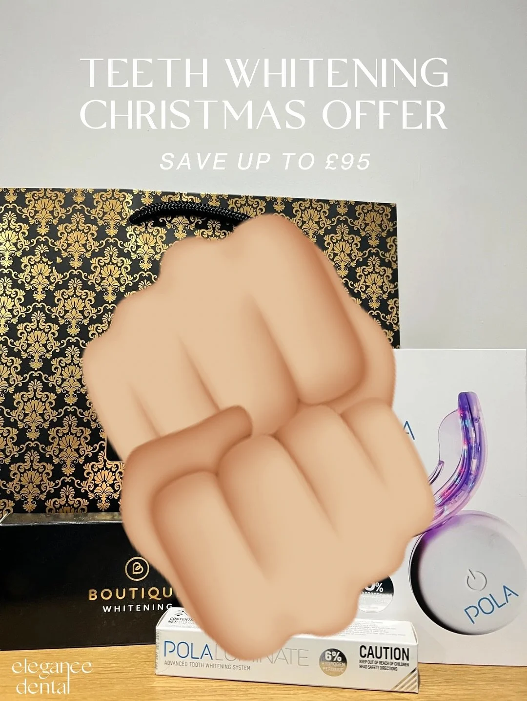 🎁 TEETH WHITENING CHRISTMAS OFFER 🎁

The reveal you&rsquo;ve been waiting for&hellip; just in time for Christmas! ✨

🤍 Boutique Whitening: &pound;300 (was &pound;395)
🤍 Pola Light: &pound;250 (was &pound;345)
🤍 Pola Pens: &pound;50 (was &pound;9