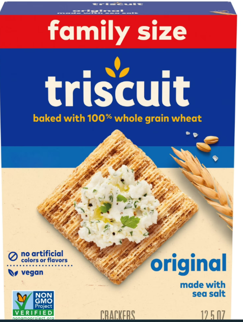 Triscuit Original Whole Grain Wheat Crackers, Vegan Crackers, Healthy Snacks, Lunch Snacks, 8.5 oz