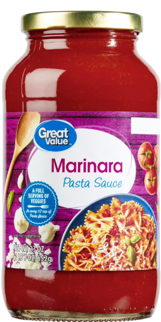 Great Value Marinara Pasta Sauce, 23 oz