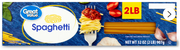 Great Value Spaghetti, 32 oz