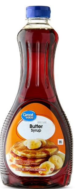 Great Value Butter Flavor Syrup, 24 fl oz
