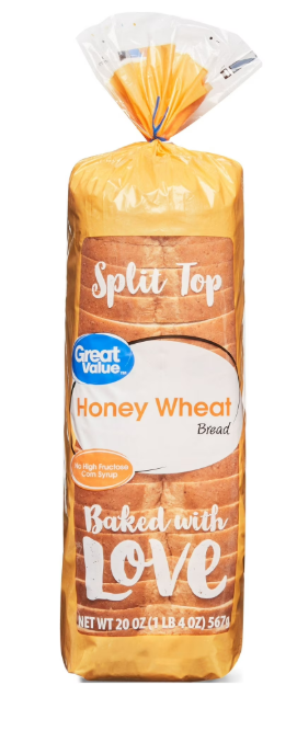 Great Value Honey Wheat Bread, 20 oz
