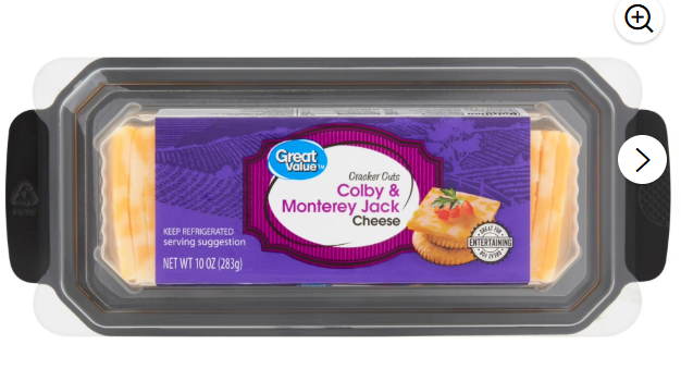 Great Value Cracker Cuts Sliced Colby & Monterey Jack Cheese, 10 oz