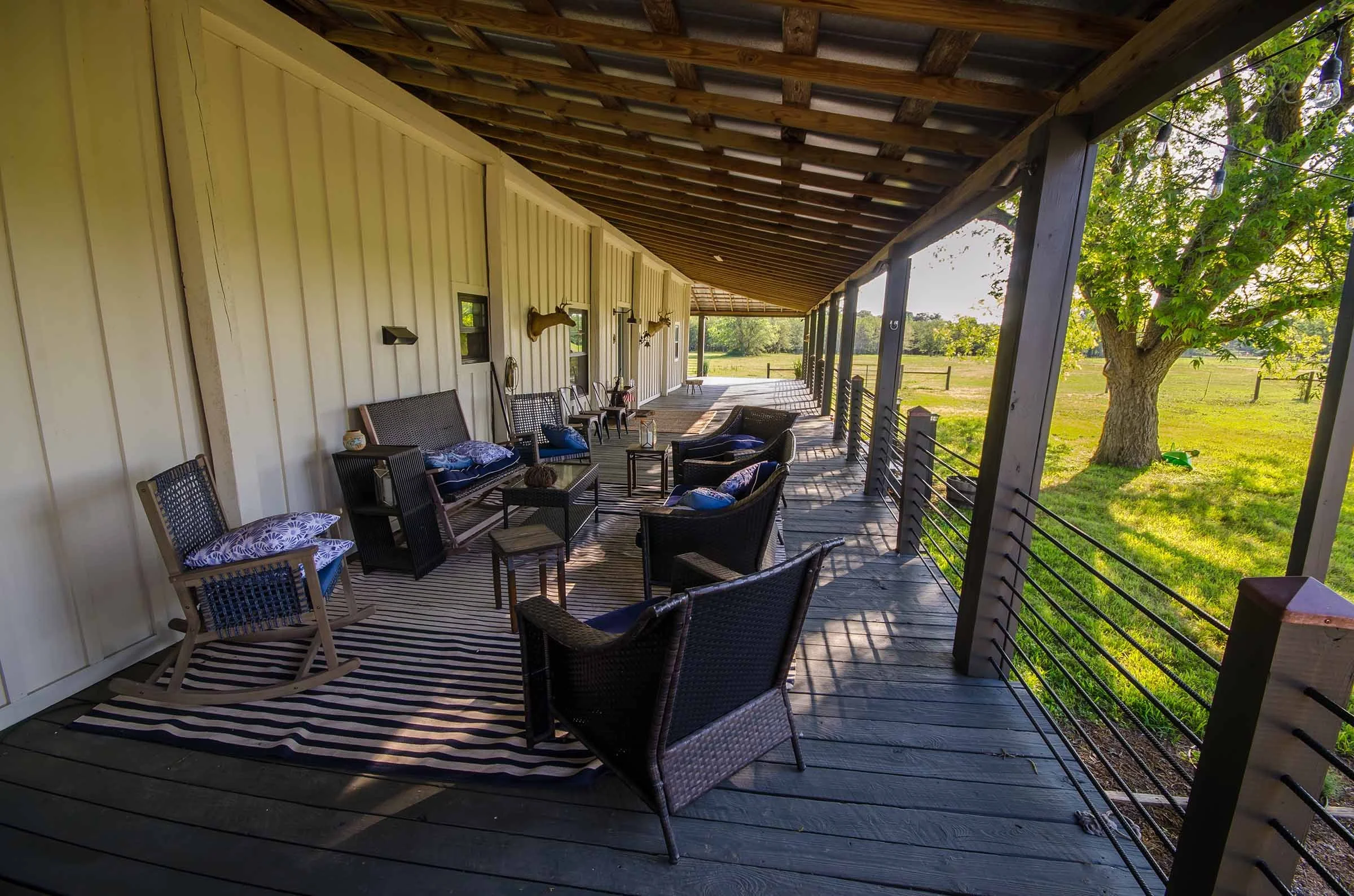 The Veranda Cabin - Short Term Rental in Round Top, TX - Lonely Goat Farm