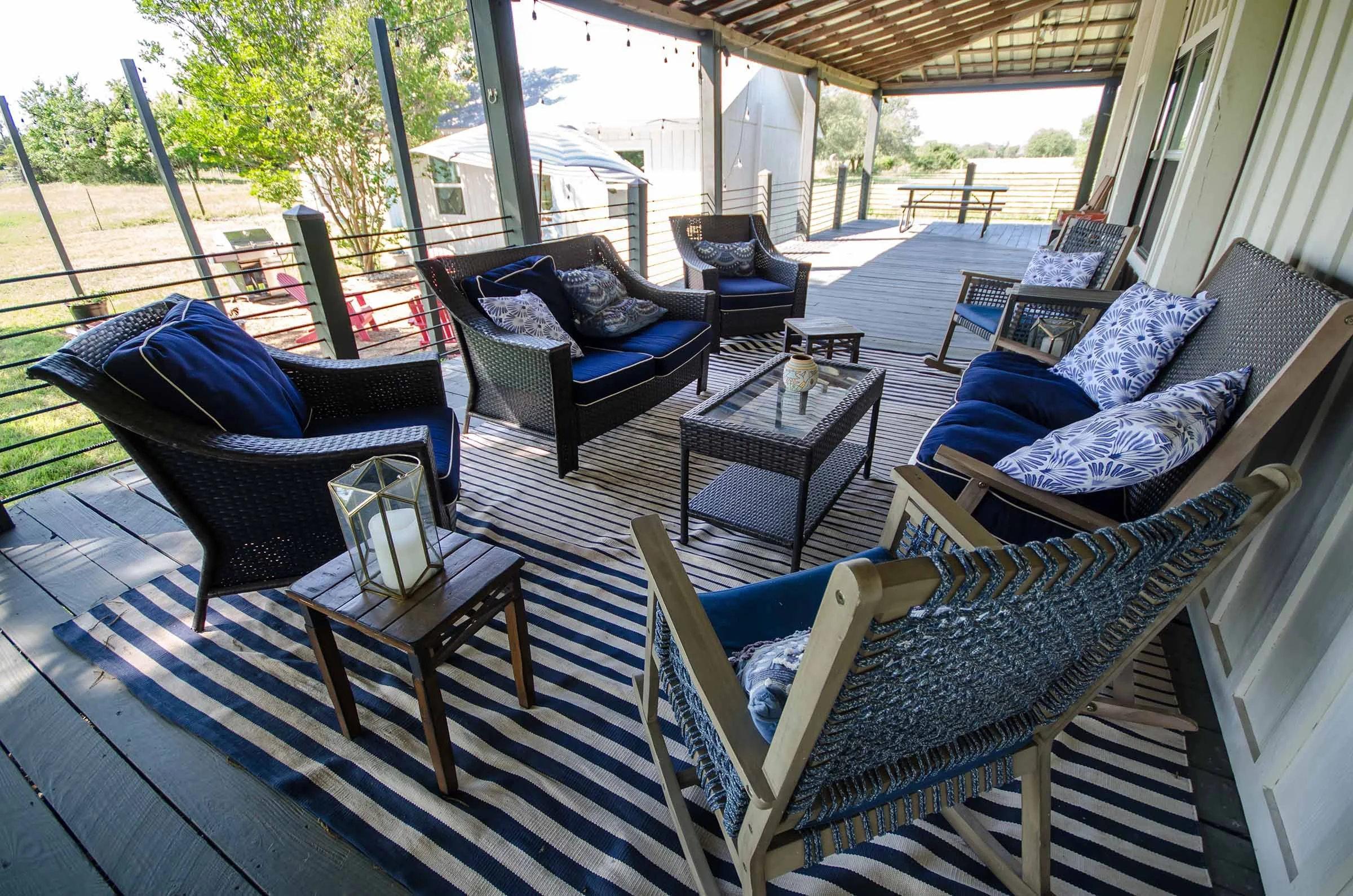 The Veranda Cabin - Short Term Rental in Round Top, TX - Lonely Goat Farm