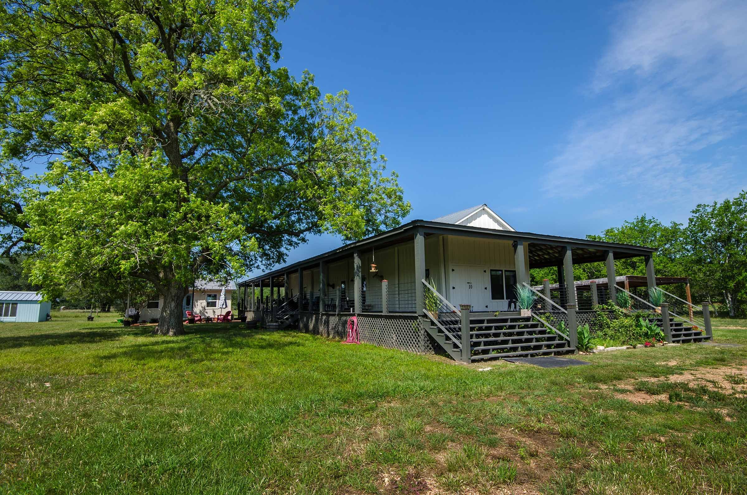Veranda Cabin - Short Term Rental in Round Top, TX - Lonely Goat Farm
