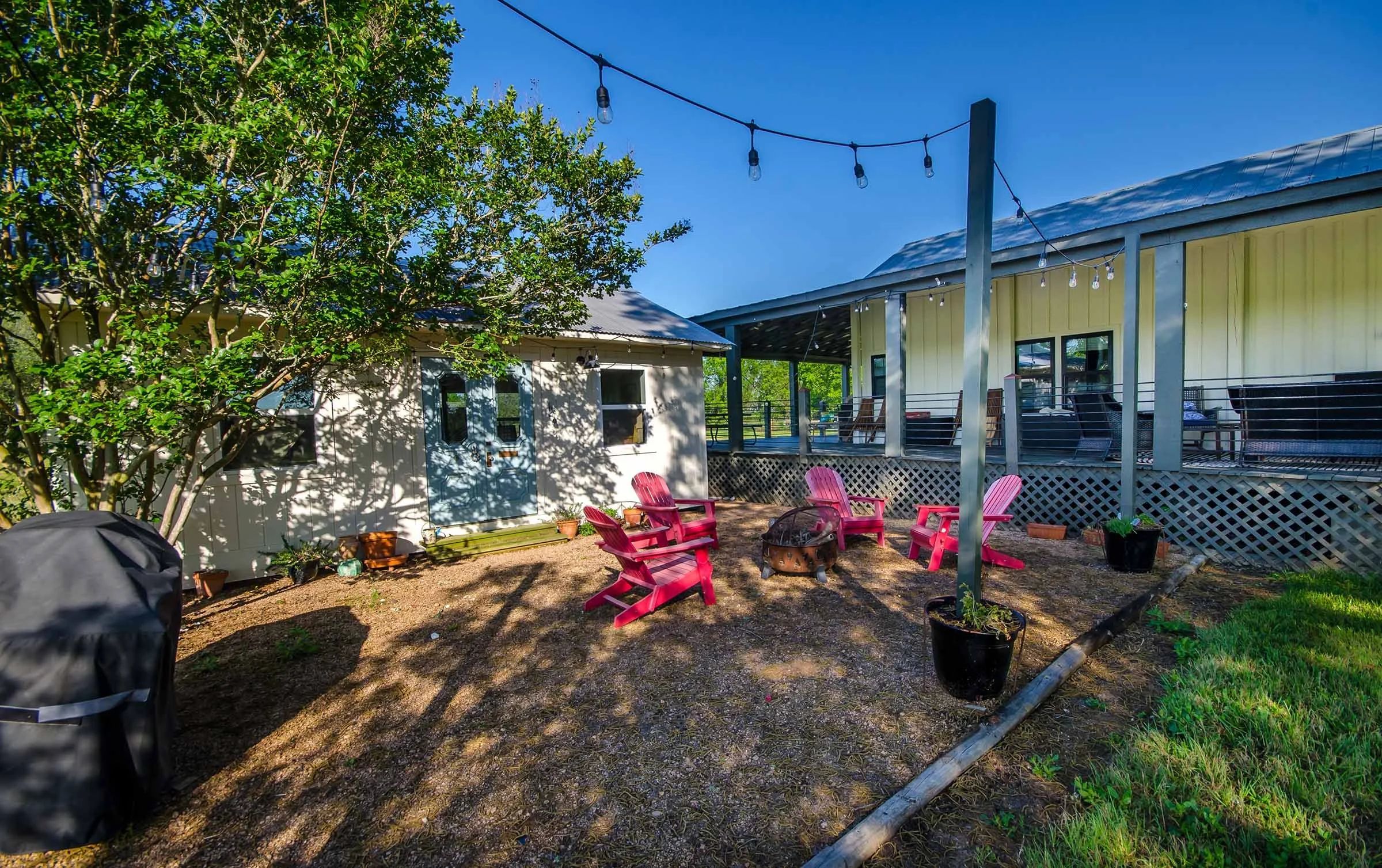 The Veranda Cabin - Short Term Rental in Round Top, TX - Lonely Goat Farm