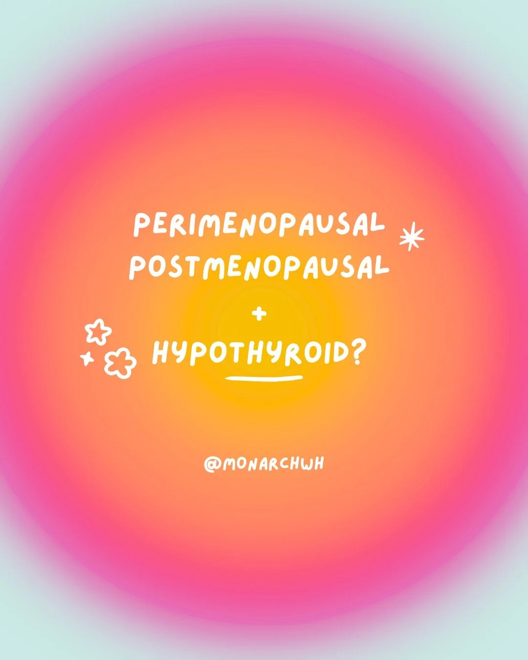 How about a little Science Saturday?
.
Did you know that many symptoms of hypothyroidism can be hard to distinguish from perimenopausal symptoms? 
*Symptoms include: fatigue, lethargy, weight gain, dry skin, and heavier, longer menstrual cycles.
*The