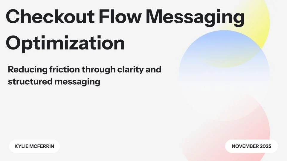 Checkout Flow Messaging Optimization