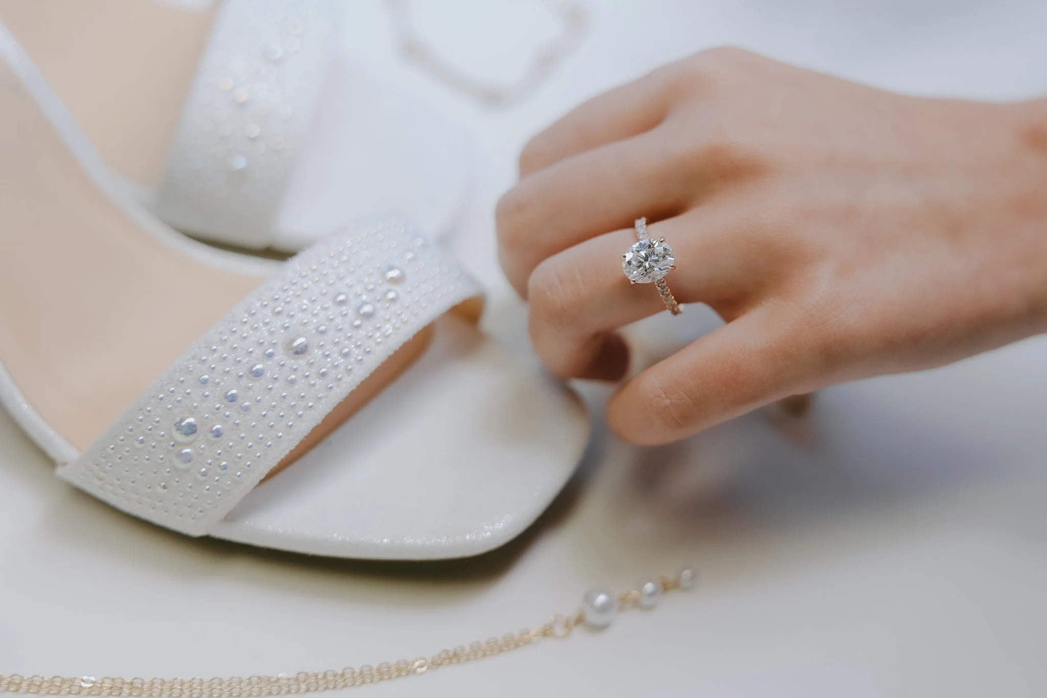 Wedding detail image. Close up ring shot