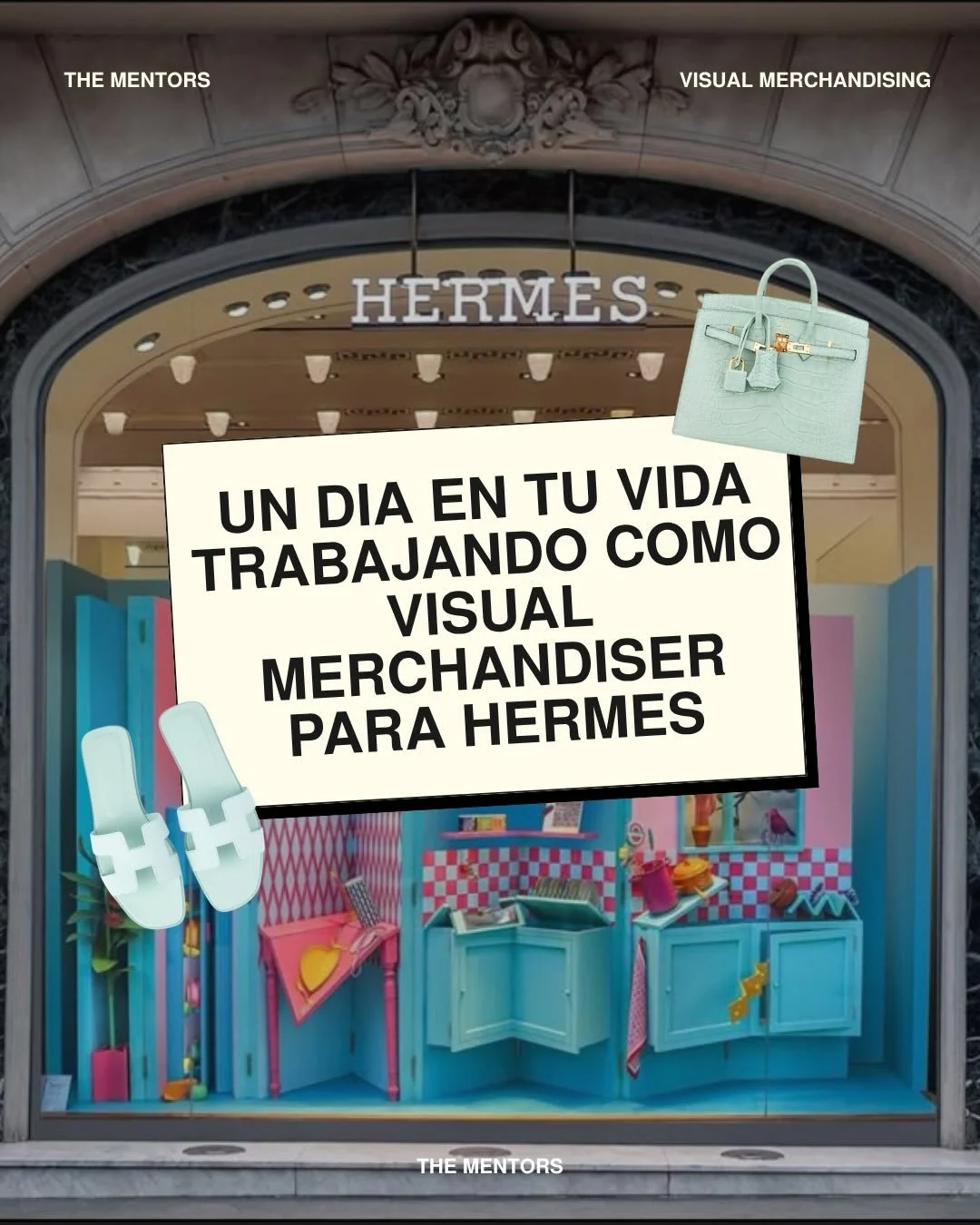 Te ves haciendo visual merchandising para HERM&Egrave;S?! 👜👠🛍️ 

El visual merchandising no solo se basa en lo est&eacute;tico sino en entender producto, comportamiento del cliente, storytelling y estrategia comercial, para comunicar el ADN de la 