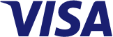 Blue "VISA" logo
