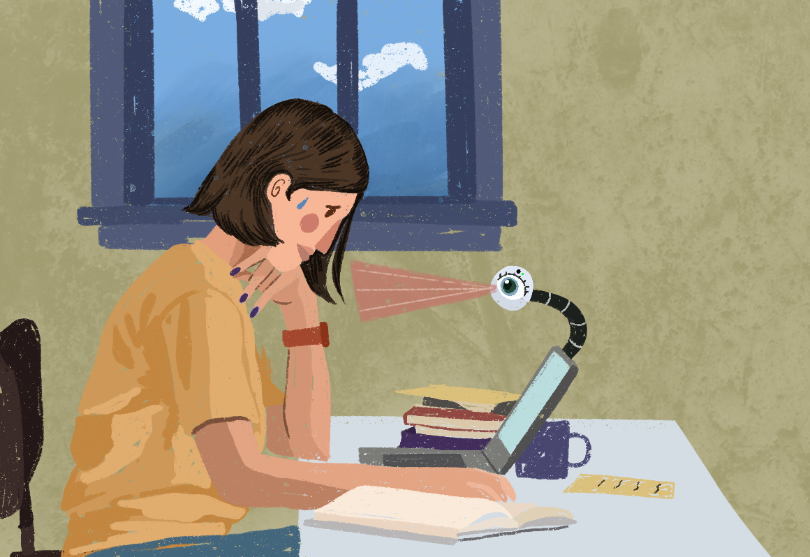 Online learning threatens students’ privacy, experts say • Illustration for The Daily Orange 