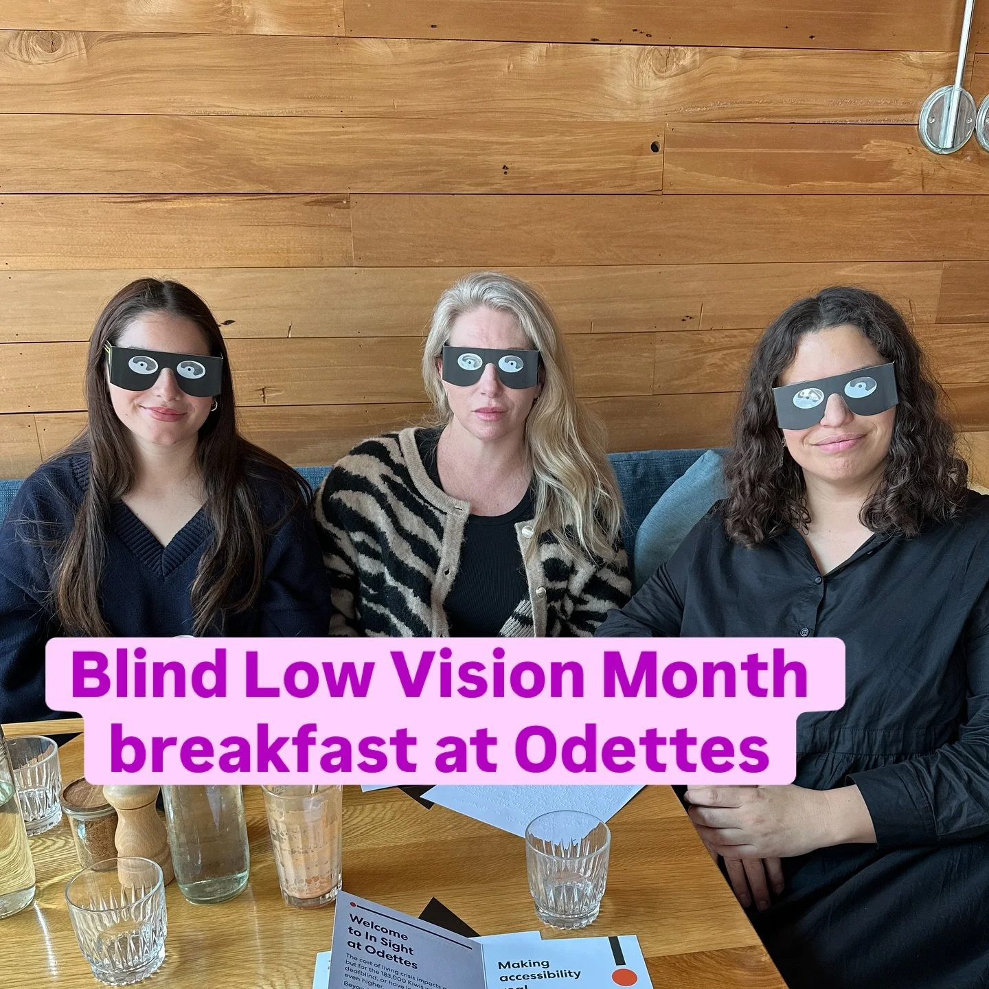 In Sight at Odettes

This morning my daughter and I got to experience a little of what a caf&eacute; breakfast is like for someone who&rsquo;s blind, deafblind, or with low vision. 

To create an inclusive space, 45 accessibility touch points were pl