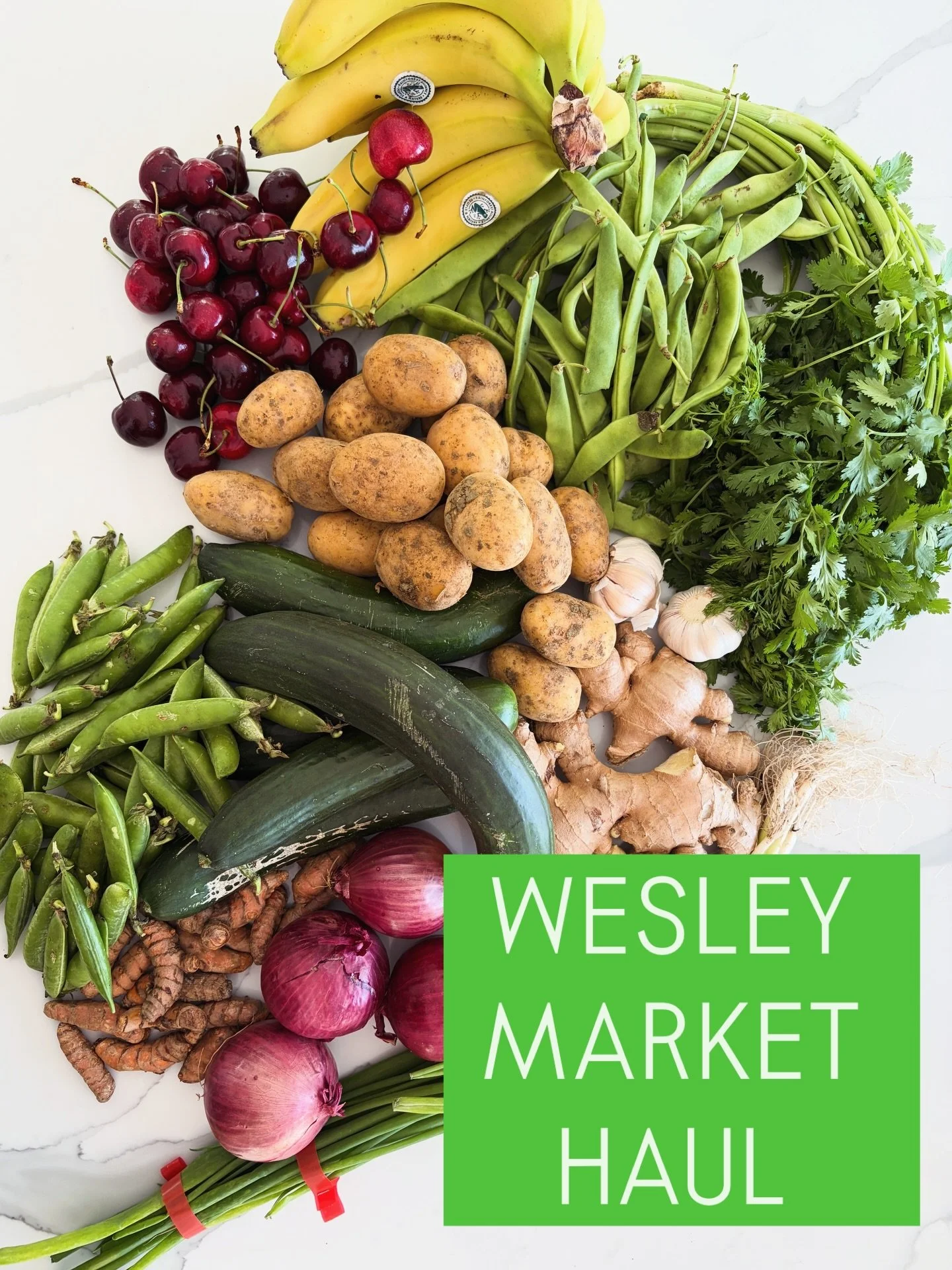 Wesley Market is back for 2026 🫶🏼

Here&rsquo;s some of what I bought this morning 🌈

I&rsquo;m not calling it a resolution but I&rsquo;m re-committing to using more produce that&rsquo;s known to offer a boost to the body and mind, including ginge