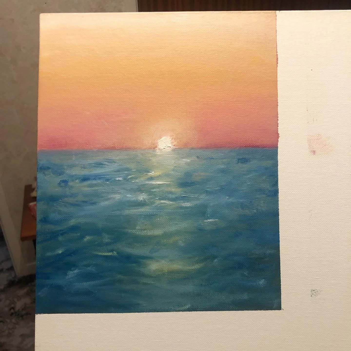 First ever oil painting
-
-
#oilpainting 
#nzart
#nzartist
#wellingtonart 
#sunset
#sunsetoilpainting