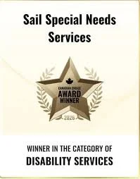 Certificate for Sail Special Needs Services, awarded by Canada Driel in 2023, recognizing category of disability services.