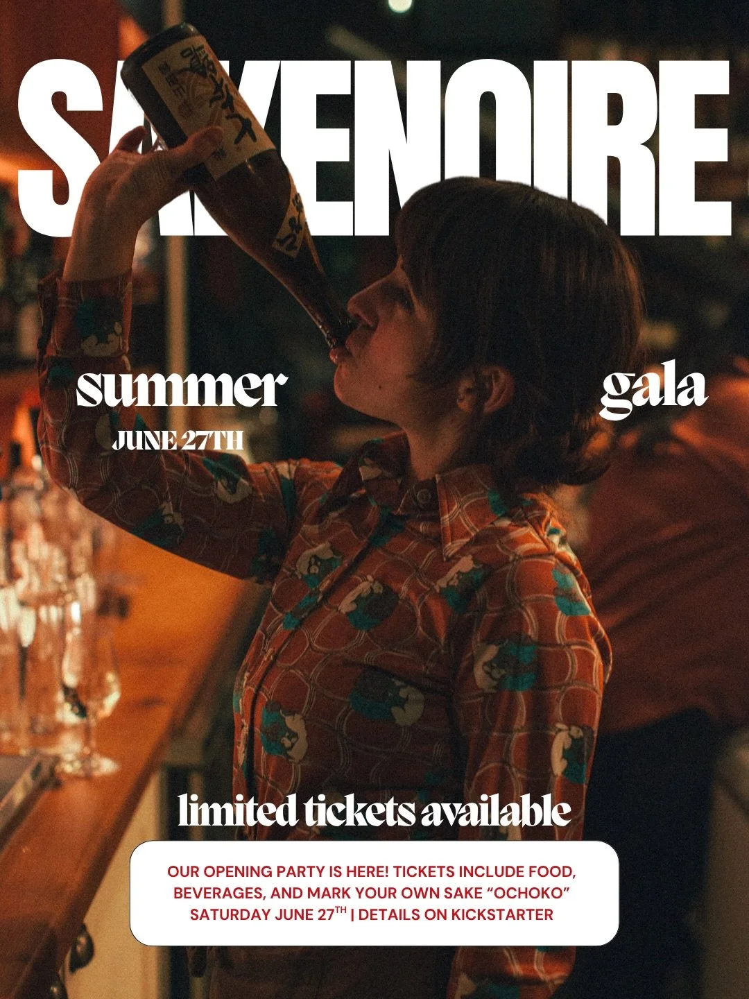 Just us 2 girls, 1 sake bar 🍶👩🏻&zwj;🐰&zwj;👩🏽 We are incredibly excited to invite you to our Summer Gala &amp; Opening Preview on Saturday, June 27th, from 3:00 PM &ndash; 10:00 PM.

We met our Kickstarter goal all because of our community but j