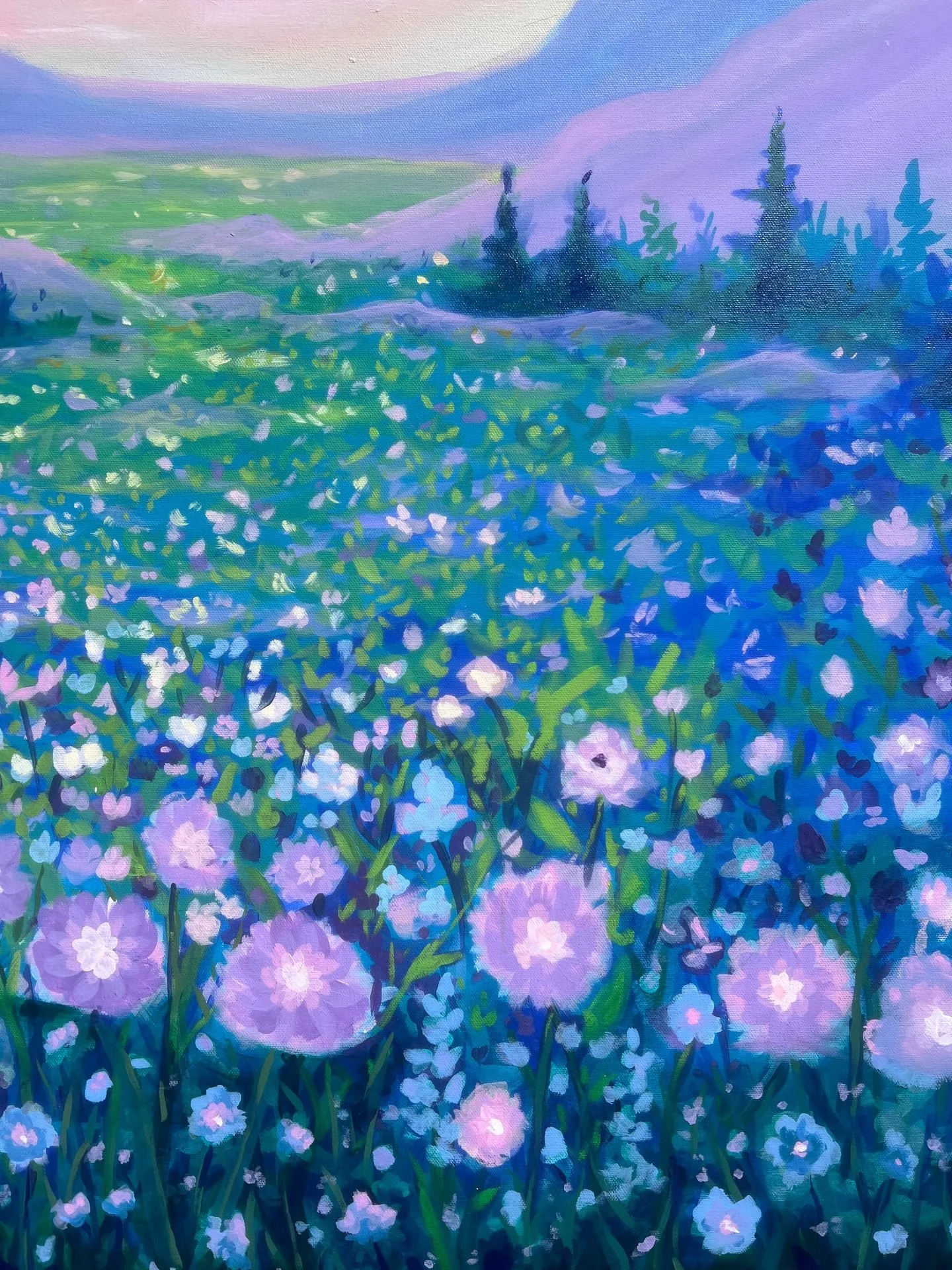 Flower fields 🌼
36&rdquo; x 48&rdquo; acrylic on canvas