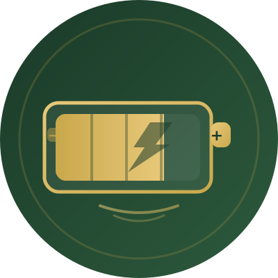 Smartphone battery icon with a lightning bolt symbol indicating charging or low battery.