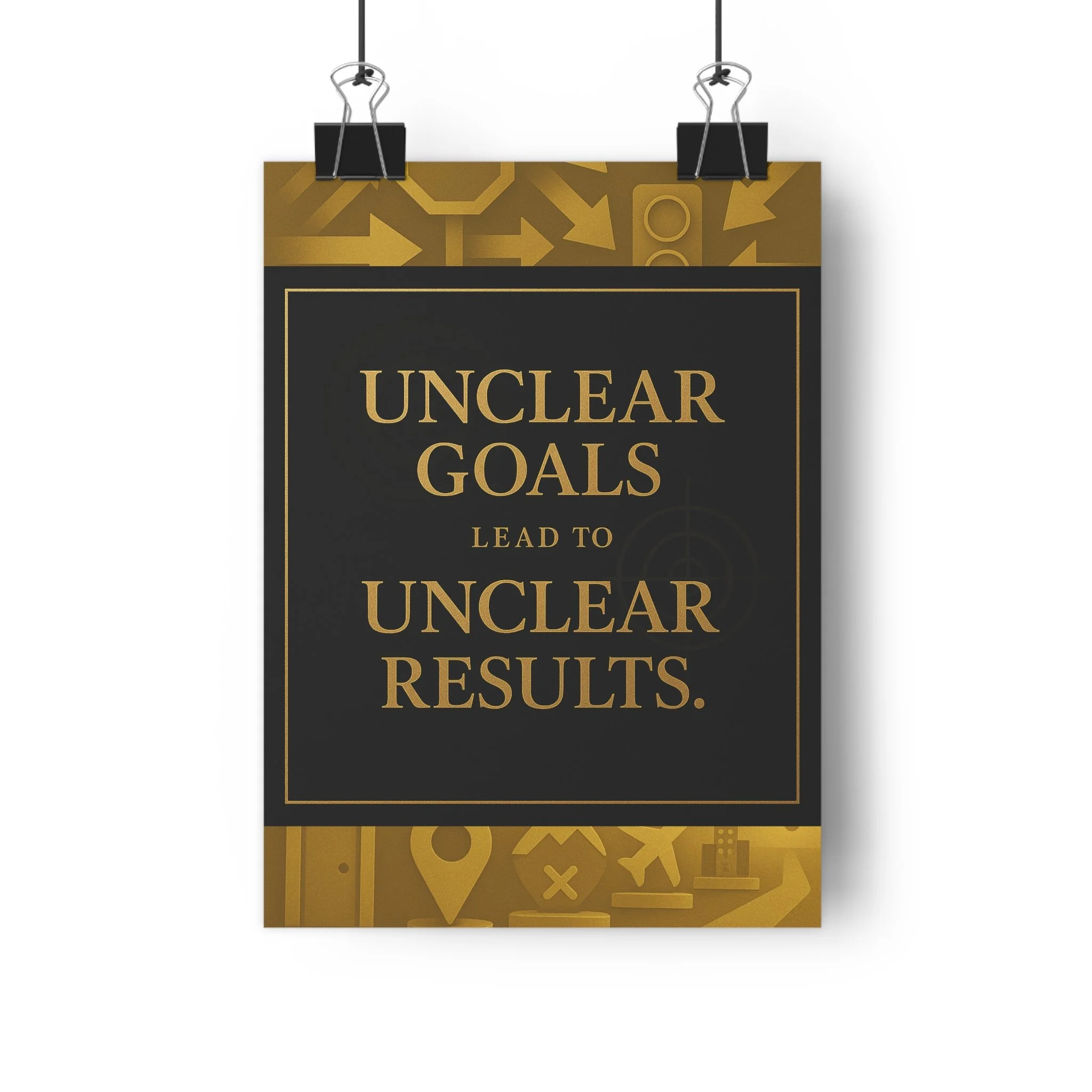 Unclear Goals Lead To Unclear Results collaboration giclée art print, museum-grade paper, archival inks, 8x11, LaClave Creative.