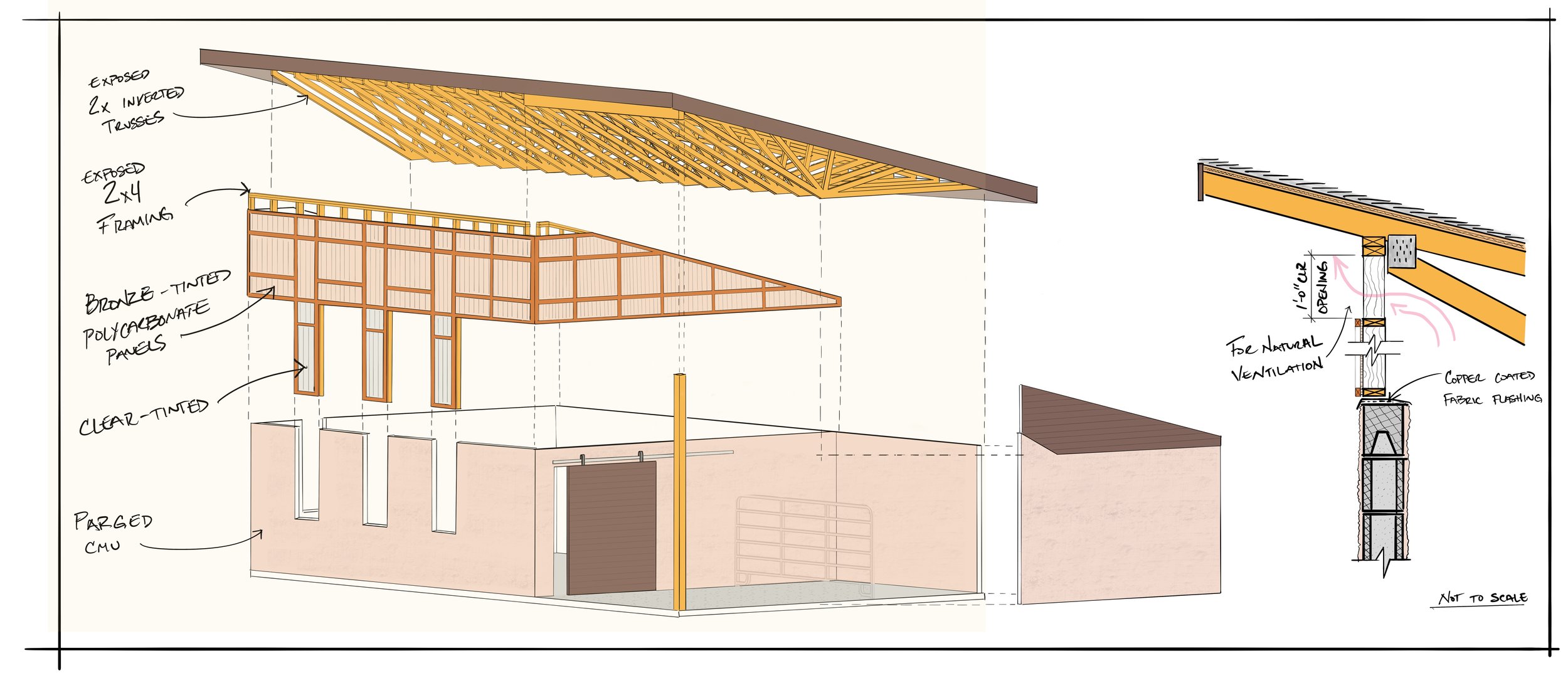 Exploded axon render
