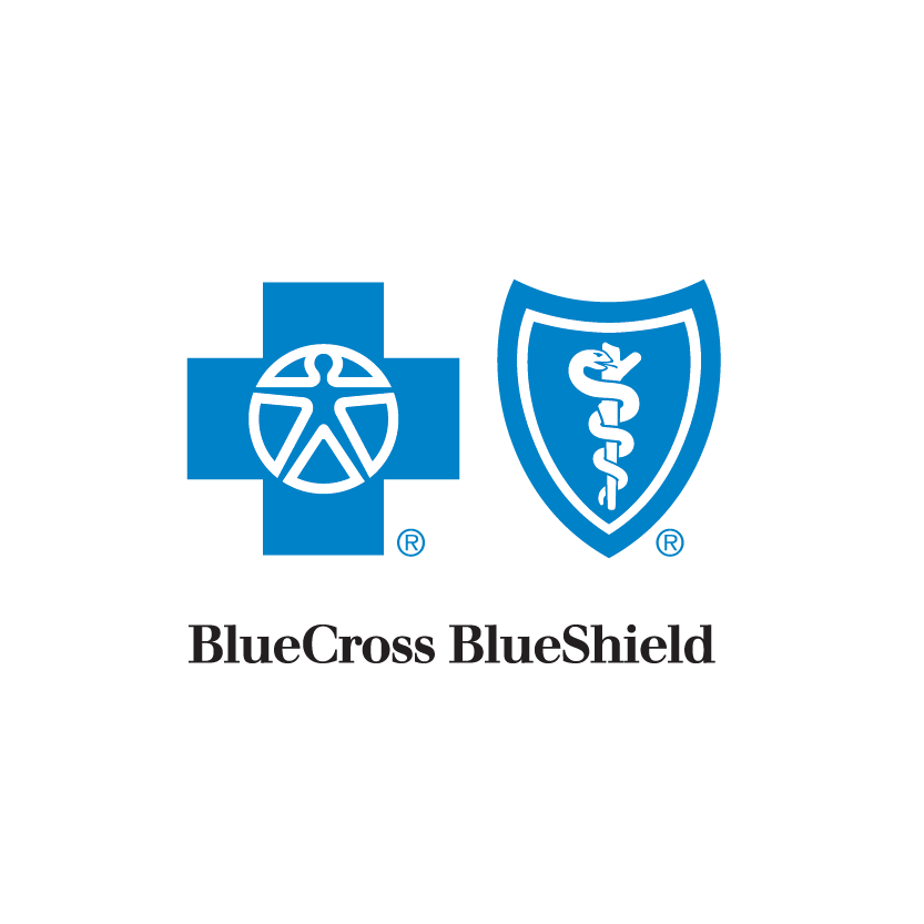 The image features the logos of Blue Cross and Blue Shield, two health insurance companies. The Blue Cross logo is a blue cross with a stylized representation of a person in the center, and the Blue Shield logo is a shield with a medical caduceus symbol. The text 'BlueCross BlueShield' is written below the logos.
