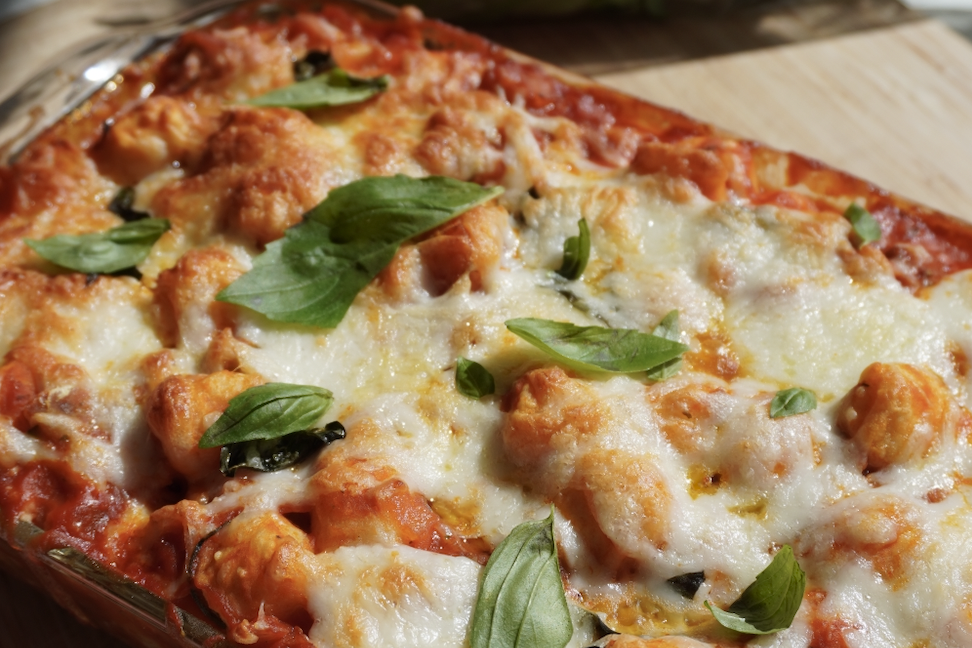 Veggie Loaded Cheesy Gnocchi Bake