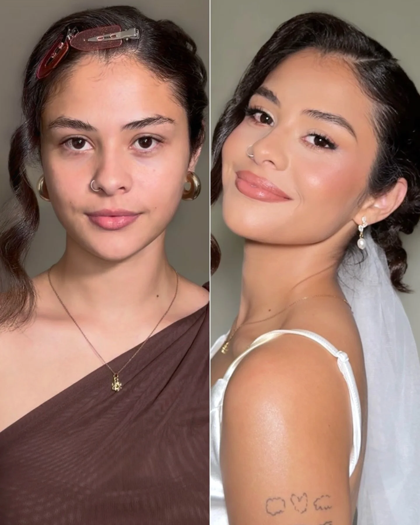 Glowing but lasting skin 🤍

For bridal makeup, it&rsquo;s so important to layer products strategically to ensure longevity, even when we&rsquo;re aiming for healthy, radiant, glowy skin.
One of my favourite techniques is mixing a luminous foundation